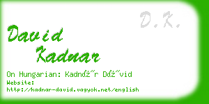 david kadnar business card